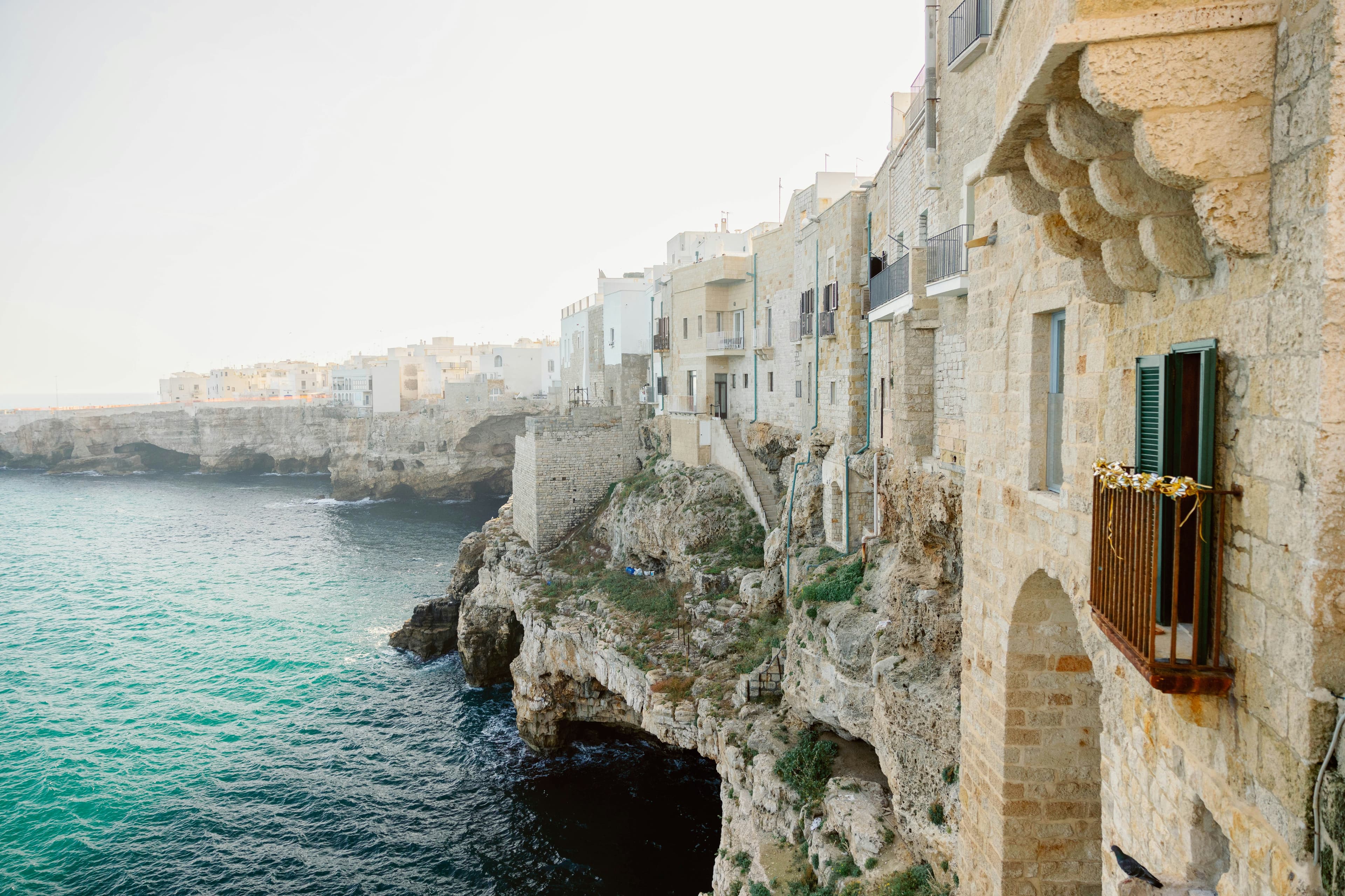 Italy coastal town and sea