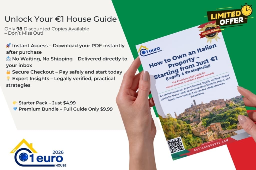 Buy1EuroHouse Premium Guide - Own a €1 property in Europe