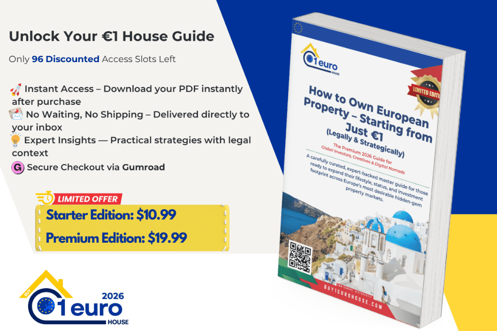 Buy1EuroHouse Premium Guide - Own a 1 Euro property in Europe